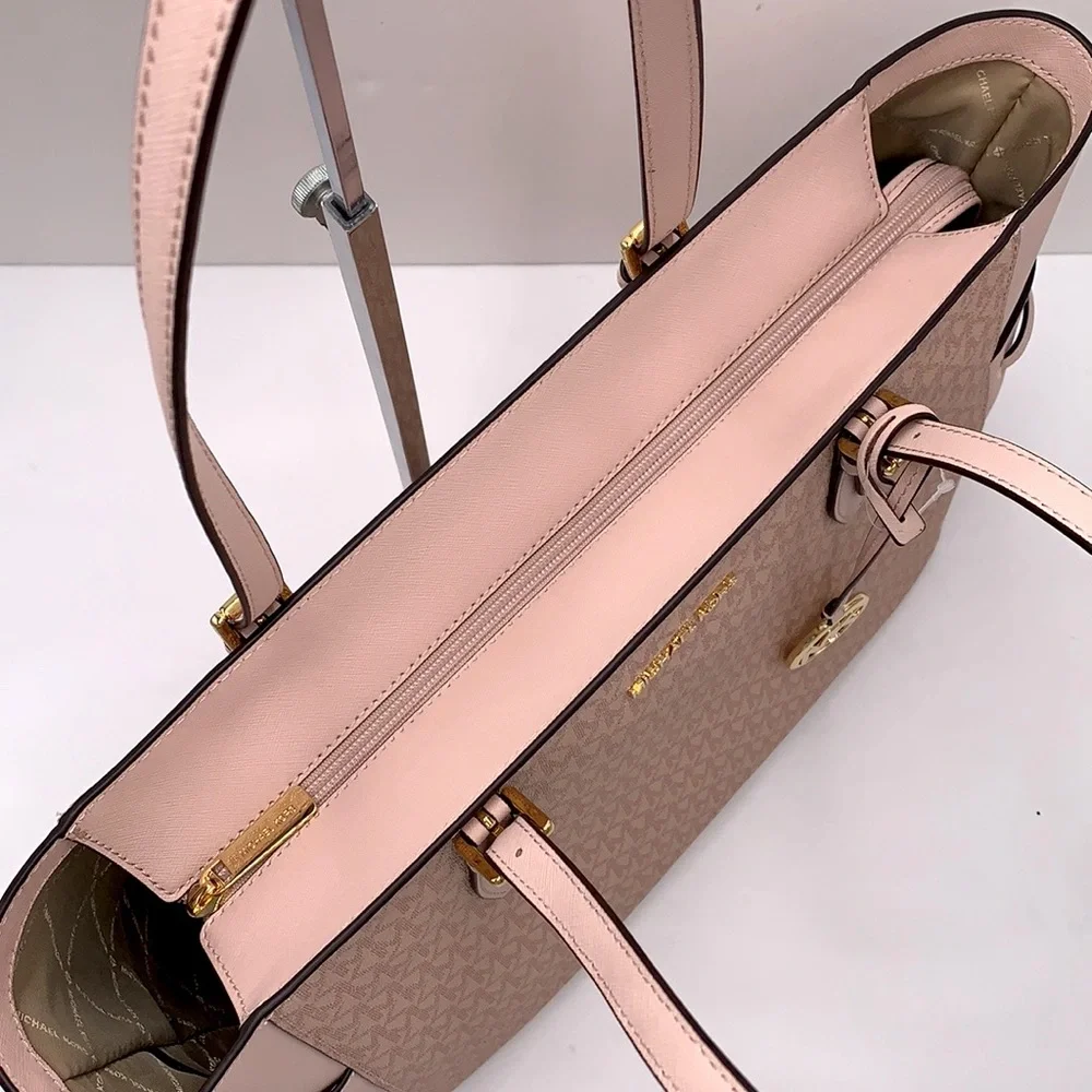 MICHAEL KORS GILLY LARGE DRAWSTRING TRAVEL TOTE BALLET SIGNATURE COLOR - Picture 7 of 14